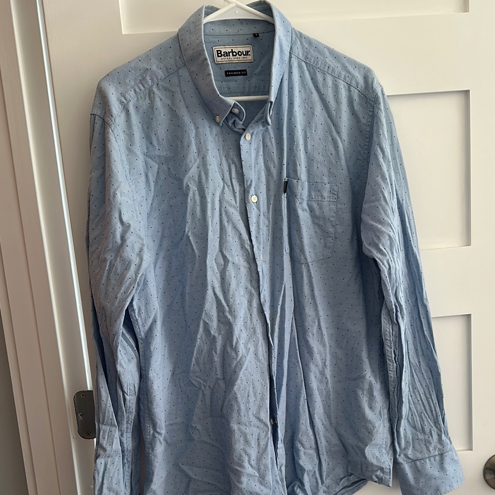 Barbour Blue Casual Button Down Shirt Classic Fit